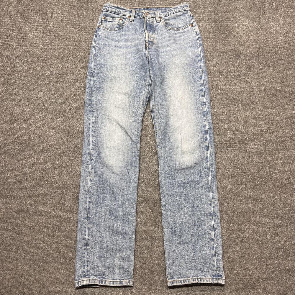 Levi's 501 Big E Premium Jeans Womens 26x32 Blue Light Wash Straight Denim
